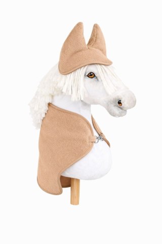 Zestaw dla Hobby Horse A3: polarowa derka + nauszniki - camel