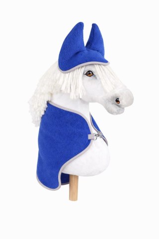 Zestaw dla Hobby Horse uniwersalny A4 i A5: polarowa derka + nauszniki - chabrowy