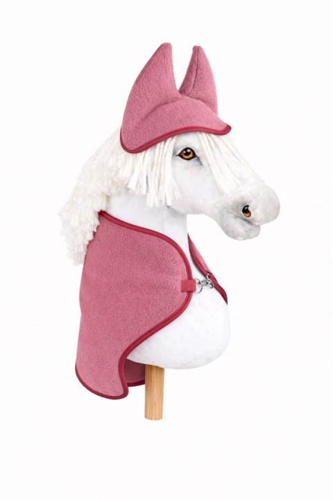 Zestaw dla Hobby Horse uniwersalny A4 i A5: polarowa derka + nauszniki - jagodowy
