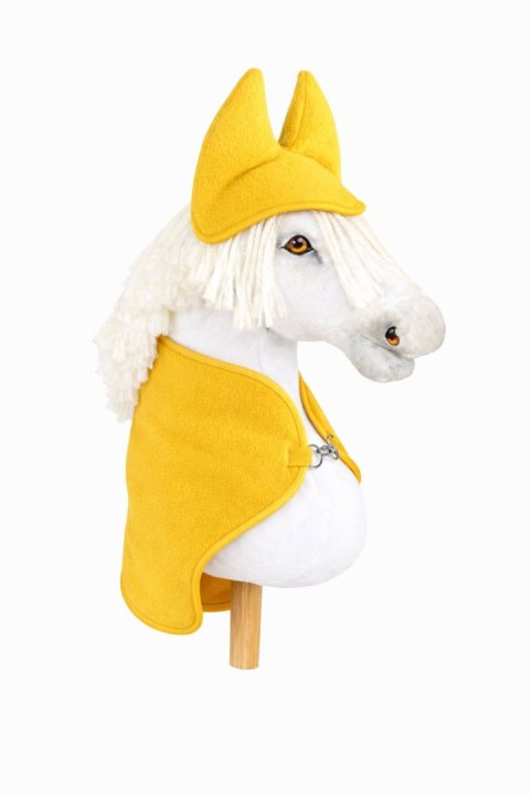 Zestaw dla Hobby Horse uniwersalny A4 i A5: polarowa derka + nauszniki - żółty