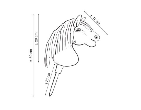 Hobby Horse Mały koń na kiju Premium brązowy jasny kasztan A5