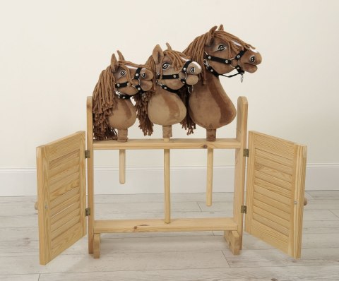 Hobby Horse Mały koń na kiju Premium brązowy jasny kasztan A5