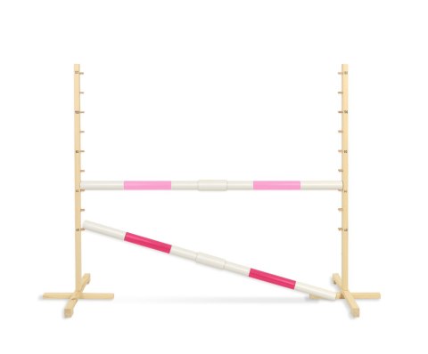 Przeszkoda skokowa do Hobby Horse 160cm, h-120 cm, dwie belki - jasny róż i ciemny róż