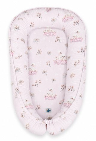 Kokon niemowlęcy dwustronny kojec otulacz Premium MY SWEET BABY- Little Swans