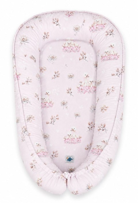 Kokon niemowlęcy dwustronny kojec otulacz Premium MY SWEET BABY- Little Swans