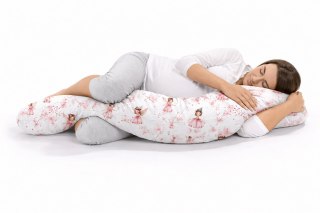 Poduszka ciążowa Longer dla kobiet w ciąży do spania + zdejmowana poszewka - Blossom Fairies
