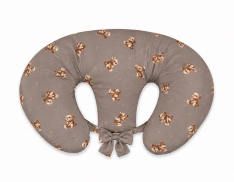 Poduszka rogal do karmienia bliźniąt + zdejmowana poszewka - Toffee Teddy