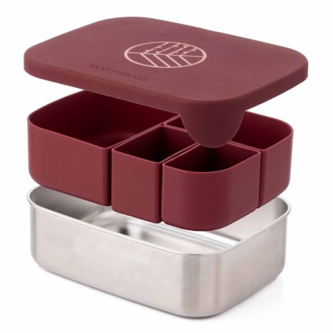 ECORASCALS Klasyczny Lunch Box Bento bordowy