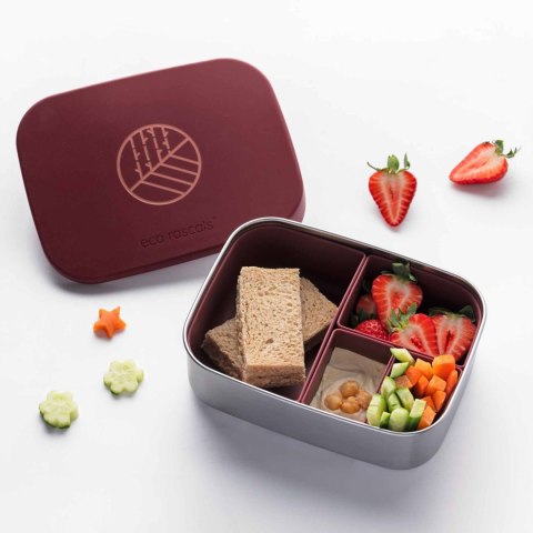 ECORASCALS Klasyczny Lunch Box Bento bordowy