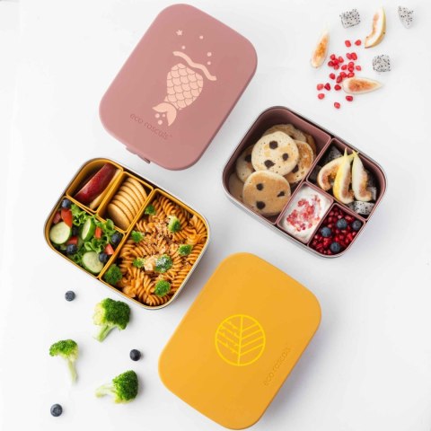 ECORASCALS Klasyczny Lunch Box Bento musztardowy