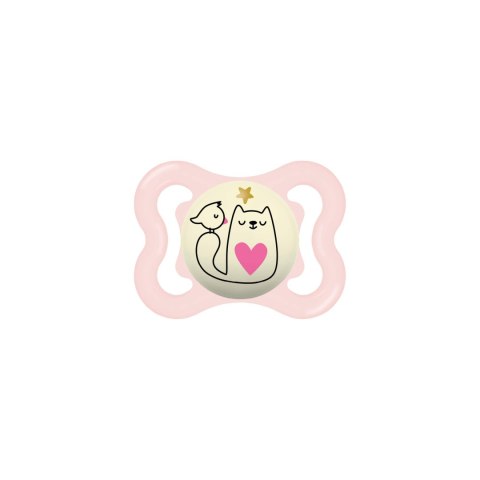 MAM BABY Smoczek uspokajający SUPRIM Silky Night 0+ róż