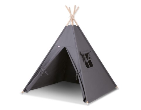 Namiot Tipi dla dzieci + zawieszki pióra - antracyt