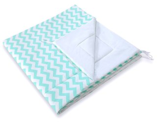 Dwustronna mata do tipi z wypełnieniem - Chevron miętowy