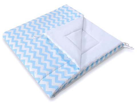 Dwustronna mata do tipi z wypełnieniem - Chevron niebieski