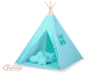 Dwustronna mata do tipi z wypełnieniem - mini-rozeta miętowa
