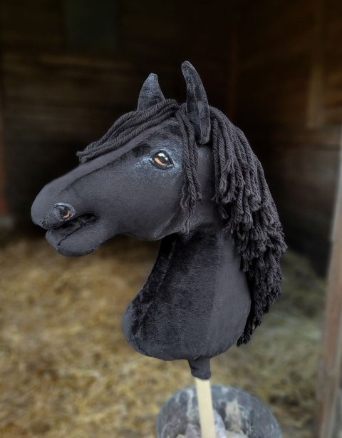Hobby Horse Premium A3 - duży koń na kiju kary | realistyczny Hobby Horse dla dzieci