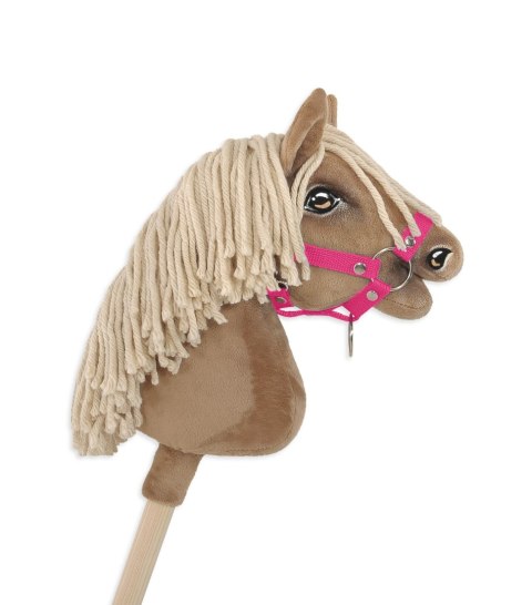 Kantar dla konia Hobby Horse uniwersalny A4 i A5 zapinany - ciemny różowy